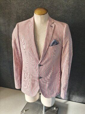 Paisley & Gray Chambray Striped Blazer/ Size 38